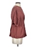 Shein Brown Short Sleeve Blouse Size 2 - photo 4