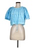 Melissa Odabash 100% Cotton Blue Short Sleeve Blouse Size M - photo 1