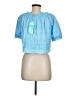 Melissa Odabash 100% Cotton Blue Short Sleeve Blouse Size M - photo 2