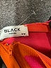Black Color Block Orange Cocktail Dress Size S - photo 4