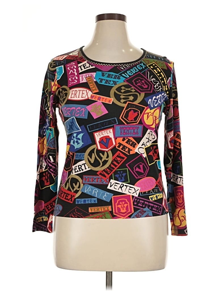 Pre-owned Larry Levine Long Sleeve T-shirt In Black