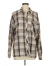 The Nines Plaid Tan Long Sleeve Button-Down Shirt Size M - photo 1