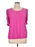CeCe Pink Short Sleeve Blouse Size XL - photo 1