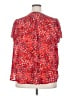 Fun2Fun 100% Polyester Stars Red Short Sleeve Blouse Size 2XL - photo 2