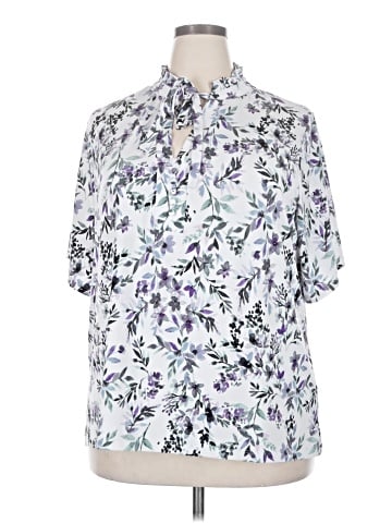 Karl Lagerfeld Paris Short Sleeve Blouse (view 1)