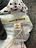 Max Studio 100% Polyester Polka Dots Silver Long Sleeve Blouse Size L - photo 7