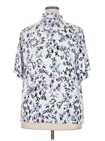 Karl Lagerfeld Paris Short Sleeve Blouse (view 2)