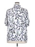 Karl Lagerfeld Paris Floral White Short Sleeve Blouse Size 2X - photo 2