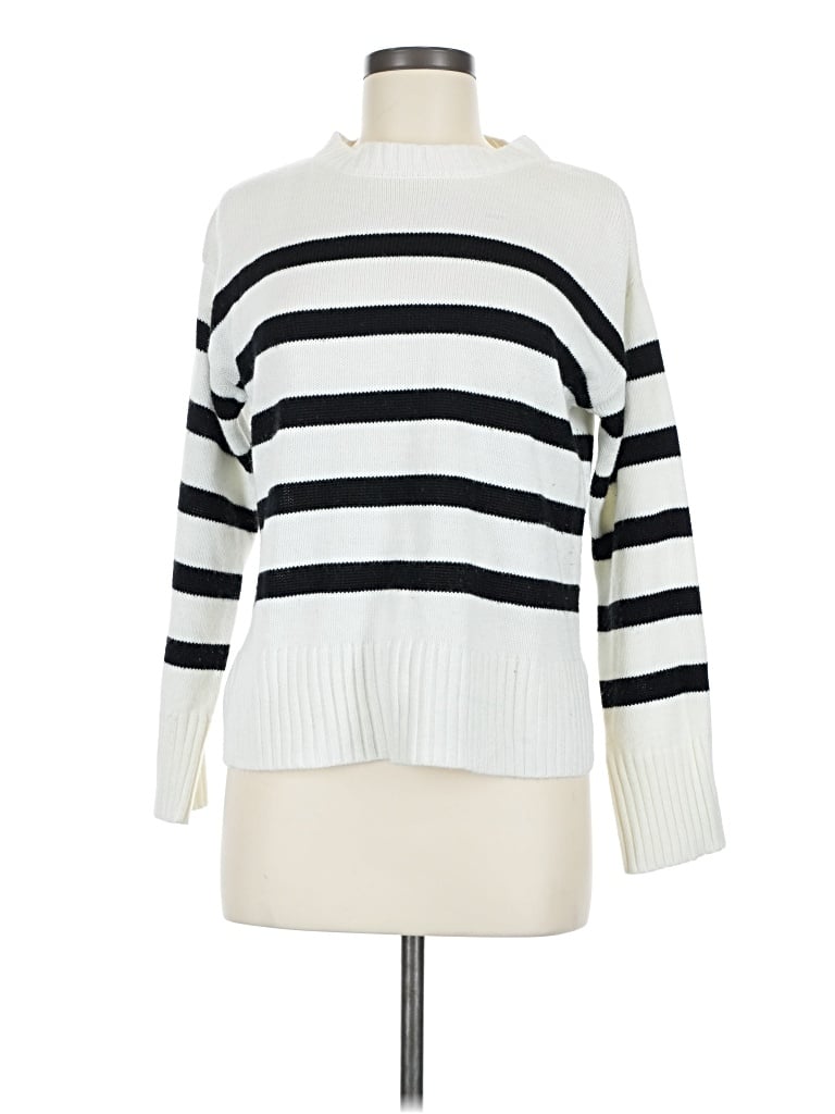Pre-owned Unbranded Pullover Sweater In White