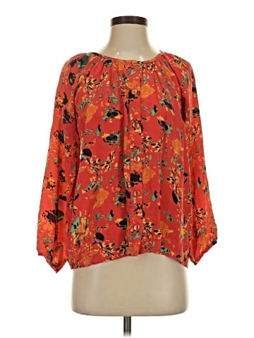 Bayla Jane 3/4 Sleeve Silk Top (view 1)