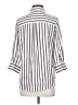 Timing Stripes White 3/4 Sleeve Button-Down Shirt Size S - photo 2