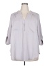 Torrid 100% Polyester Gray 3/4 Sleeve Blouse Size 2X Plus (2) - photo 1