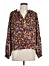 Point Sur Burgundy Long Sleeve Blouse Size L - photo 1