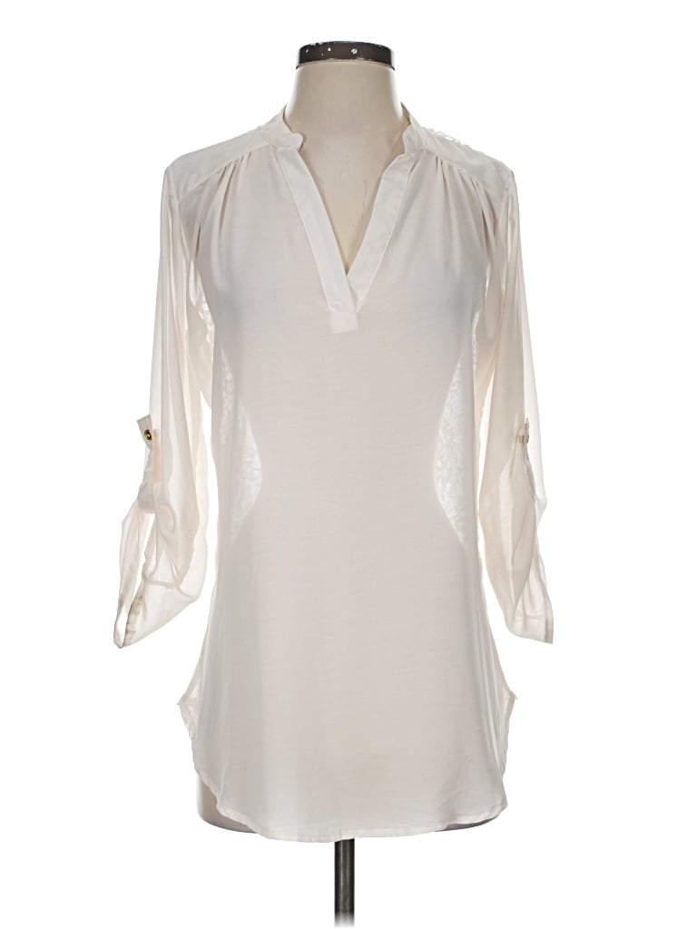 Pre-owned Rue21 3/4 Sleeve Blouse In Ivory