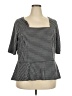 Lane Bryant Houndstooth Black 3/4 Sleeve Blouse Size 22 - 24 Plus - photo 1