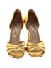Manolo Blahnik 100% Leather Gold Heels Size EU 38 - photo 2