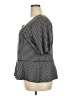Lane Bryant Houndstooth Black 3/4 Sleeve Blouse Size 22 - 24 Plus - photo 5
