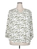 Monday Fun 100% Polyester White 3/4 Sleeve Blouse Size 2X - photo 1
