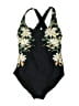 Calvin Klein Floral Black One Piece Swimsuit Size M (estimated) - photo 1