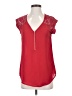 Tempted Red Short Sleeve Blouse Size S - photo 1