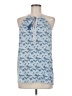 fleur bleue 100% Polyester Blue Sleeveless Blouse Size M - photo 1