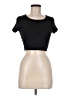 Shein Black Short Sleeve Top Size 6 - photo 1