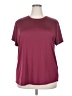 Blue Mountain 100% Polyester Solid Burgundy Active T-Shirt Size 2X - photo 1