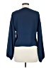 Pink Rose Blue Long Sleeve Blouse Size M - photo 2