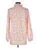 Assorted Brands Print Pink Long Sleeve Blouse Size M - photo 2