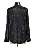 Ann Taylor Metallic Black Long Sleeve Blouse Size L - photo 2