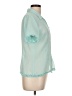 Notations 100% Polyester Teal Short Sleeve Blouse Size L - photo 4