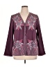 Soft Surroundings 100% Cotton Burgundy Blazer Size XL - photo 1