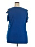 Ashley Stewart Blue Short Sleeve Top Size 22 Plus - photo 2