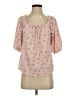 Elegantees Pink Short Sleeve Blouse Size S - photo 1