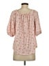Elegantees Pink Short Sleeve Blouse Size S - photo 2