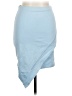 A'gaci Solid Blue Casual Skirt Size L - photo 1