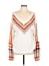 Free People Chevron-herringbone Ivory Pullover Sweater Size L - photo 1