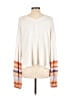 Free People Chevron-herringbone Ivory Pullover Sweater Size L - photo 2