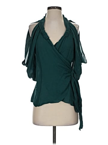 BCBGMAXAZRIA 3/4 Sleeve Silk Top (view 1)