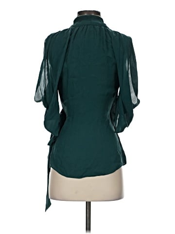 BCBGMAXAZRIA 3/4 Sleeve Silk Top (view 2)