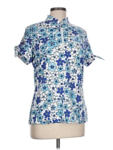 Tail Short Sleeve Blouse (view 2)