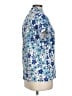 Tail Floral Blue Short Sleeve Blouse Size L - photo 5