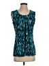 Western Connection Teal Sleeveless Blouse Size S - photo 1