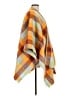 a.n.a. A New Approach 100% Polyester Plaid Orange Wrap One size - photo 4