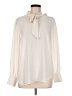 Ann Taylor LOFT 100% Polyester Ivory Long Sleeve Blouse Size M - photo 1