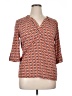 Dina Be 100% Polyester Orange 3/4 Sleeve Blouse Size L - photo 1