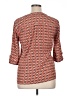 Dina Be 100% Polyester Orange 3/4 Sleeve Blouse Size L - photo 2