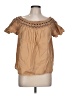 Old Navy 100% Cotton Tan Short Sleeve Blouse Size L - photo 1