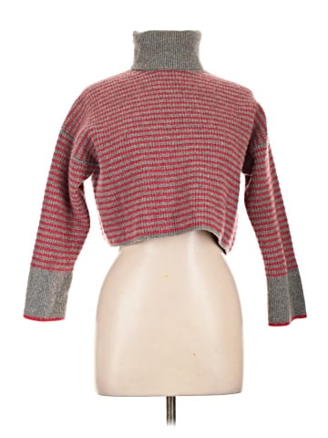 Madewell Wool Waffle-Knit Turtleneck in Stripe (view 1)