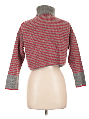 Madewell Wool Waffle-Knit Turtleneck in Stripe (view 2)